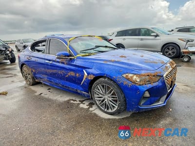 Czwarte zdjęcie samochodu z boku: 2019 GENESIS G70 ADVANCED VIN:KMTG64LAXKU036543 - miniatura