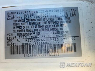 Zdjęcie 12 z 12 samochodu: 2022 NISSAN SENTRA SV VIN:3N1AB8CV6NY251545 - miniatura