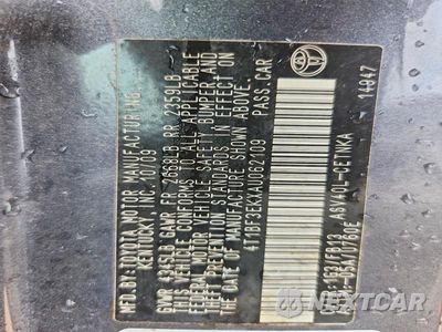 Zdjęcie 12 z 12 samochodu: 2010 TOYOTA CAMRY LE VIN:4T1BF3EKXAU062109 - miniatura