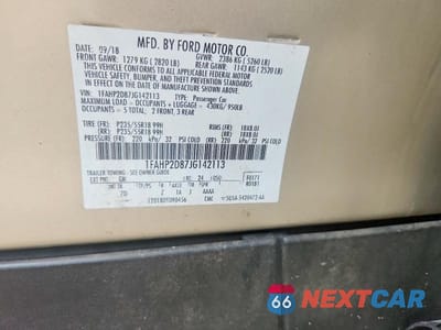 Zdjęcie 12 z 12 samochodu: 2018 FORD TAURUS SE VIN:1FAHP2D87JG142113 - miniatura