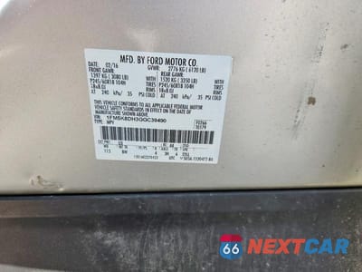 Zdjęcie 13 z 13 samochodu: 2016 FORD EXPLORER XLT VIN:1FM5K8DH3GGC39490 - miniatura