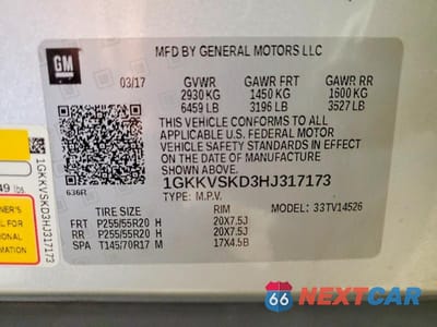 Zdjęcie 13 z 13 samochodu: 2017 GMC ACADIA LIMITED SLT-2 VIN:1GKKVSKD3HJ317173 - miniatura