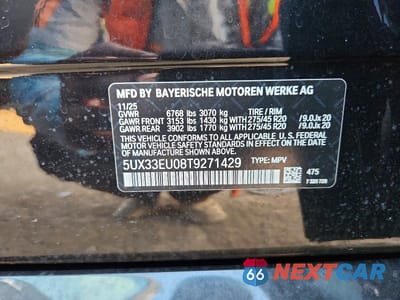 Zdjęcie 14 z 14 samochodu: 2026 BMW X5 M60I VIN:5UX33EU08T9271429 - miniatura