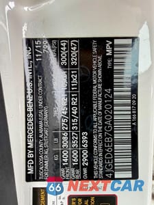 Zdjęcie 11 z 11 samochodu: 2016 MERCEDES-BENZ GLE COUPE 450 4MATIC VIN:4JGED6EB7GA020124 - miniatura