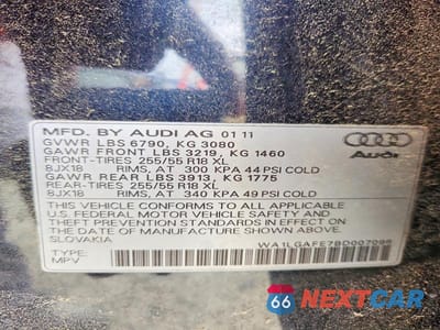 Zdjęcie 13 z 13 samochodu: 2011 AUDI Q7 PREMIUM PLUS VIN:WA1LGAFE7BD007096 - miniatura