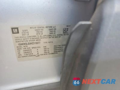 Zdjęcie 13 z 13 samochodu: 2017 GMC ACADIA SLE VIN:1GKKNSLS0HZ319977 - miniatura