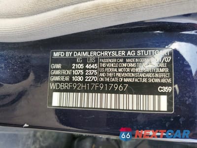 Zdjęcie 13 z 13 samochodu: 2007 MERCEDES-BENZ C 280 4MATIC VIN:WDBRF92H17F917967 - miniatura