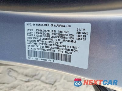 Zdjęcie 12 z 12 samochodu: 2018 HONDA RIDGELINE RTL VIN:5FPYK2F65JB002583 - miniatura