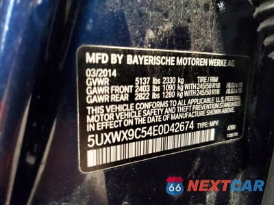 Zdjęcie 14 z 14 samochodu: 2014 BMW X3 XDRIVE28I VIN:5UXWX9C54E0D42674 - miniatura