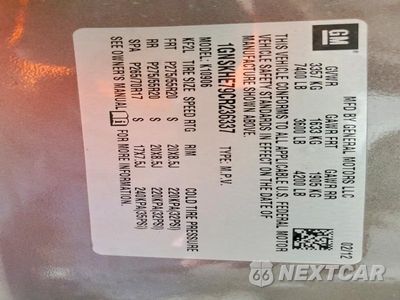 Zdjęcie 13 z 13 samochodu: 2012 CHEVROLET SUBURBAN K1500 LS VIN:1GNSKHE79CR236337 - miniatura