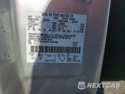 Zdjęcie 12 z 12 samochodu: 2006 FORD F150 VIN:1FTPX14586FA45988 - miniatura