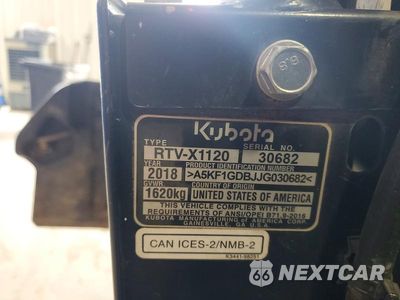 Zdjęcie 10 z 10 samochodu: 2018 KUBOTA RTV 1120 UTILITY VEHICLE VIN:A5KF1GDBJJG030682 - miniatura