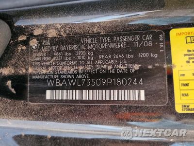 Zdjęcie 12 z 12 samochodu: 2009 BMW 335 I VIN:WBAWL73509P180244 - miniatura