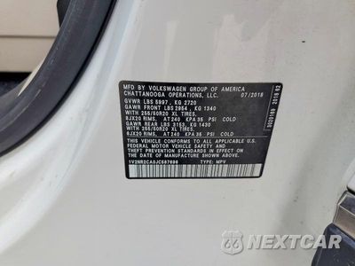 Zdjęcie 13 z 13 samochodu: 2018 VOLKSWAGEN ATLAS SEL PREMIUM VIN:1V2NR2CA0JC587696 - miniatura