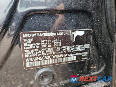 Zdjęcie 12 z 12 samochodu: 2012 BMW 528 XI VIN:WBAXH5C53CDW04549 - miniatura