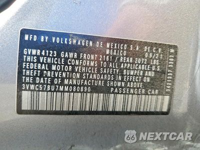 Zdjęcie 12 z 12 samochodu: 2021 VOLKSWAGEN JETTA VIN:3VWC57BU7MM080890 - miniatura