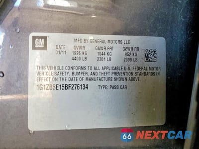 Zdjęcie 12 z 12 samochodu: 2011 CHEVROLET MALIBU LS VIN:1G1ZB5E15BF276134 - miniatura