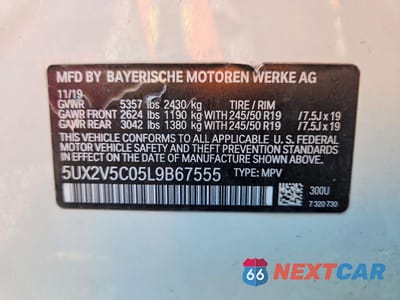 Zdjęcie 13 z 13 samochodu: 2020 BMW X4 XDRIVEM40I VIN:5UX2V5C05L9B67555 - miniatura