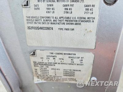 Zdjęcie 13 z 13 samochodu: 1998 PONTIAC FIREBIRD TRANS AM VIN:2G2FV32G4W2226674 - miniatura
