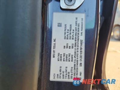 Zdjęcie 12 z 12 samochodu: 2024 TESLA MODEL 3 VIN:5YJ3E1EB7RF744692 - miniatura