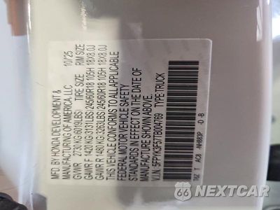 Zdjęcie 12 z 12 samochodu: 2026 HONDA RIDGELINE RTL VIN:5FPYK3F57TB004769 - miniatura