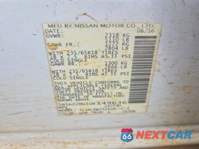 Zdjęcie 13 z 13 samochodu: 2016 NISSAN MURANO SL VIN:5N1AZ2MG1GN149636 - miniatura