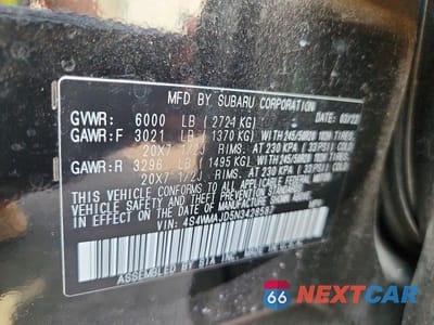 Zdjęcie 12 z 12 samochodu: 2022 SUBARU ASCENT ONYX EDITION VIN:4S4WMAJD5N3428587 - miniatura