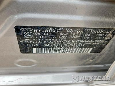 Zdjęcie 12 z 12 samochodu: 2020 HYUNDAI ELANTRA SEL VIN:KMHD84LF0LU011011 - miniatura