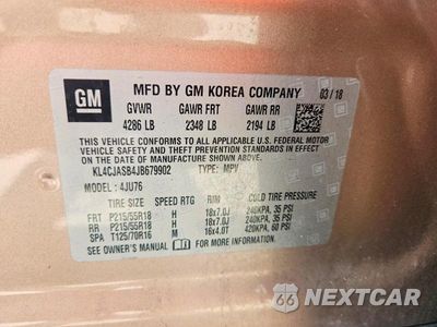 Zdjęcie 14 z 14 samochodu: 2018 BUICK ENCORE PREFERRED VIN:KL4CJASB4JB679902 - miniatura