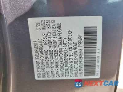 Zdjęcie 13 z 13 samochodu: 2025 HONDA ODYSSEY EXL VIN:5FNRL6H63SB089948 - miniatura