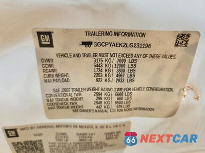 Zdjęcie 13 z 13 samochodu: 2020 CHEVROLET 1500 VIN:3GCPYAEK2LG231196 - miniatura