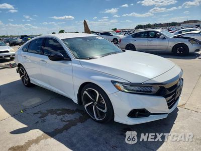 Czwarte zdjęcie samochodu z boku: 2022 HONDA ACCORD SPORT VIN:1HGCV1F35NA106534 - miniatura