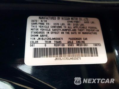 Zdjęcie 13 z 13 samochodu: 2018 NISSAN ROGUE SPORT SV VIN:JN1BJ1CR0JW600671 - miniatura