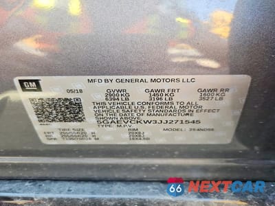 Zdjęcie 13 z 13 samochodu: 2018 BUICK ENCLAVE AVENIR VIN:5GAEVCKW3JJ271545 - miniatura