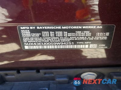 Zdjęcie 14 z 14 samochodu: 2025 BMW X5 XDRIVE50E VIN:5UX43EU00S9W94251 - miniatura