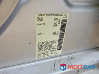 Zdjęcie 12 z 12 samochodu: 2020 NISSAN ALTIMA SR VIN:1N4BL4CV2LC209960 - miniatura