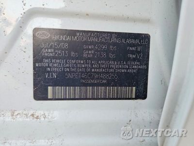 Zdjęcie 12 z 12 samochodu: 2009 HYUNDAI SONATA GLS VIN:5NPET46C79H488255 - miniatura