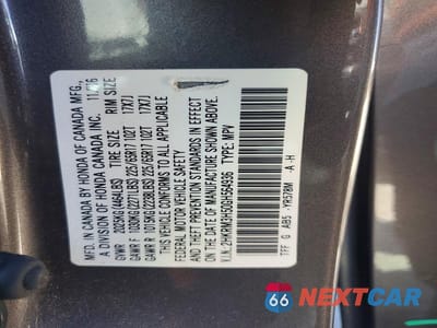 Zdjęcie 13 z 13 samochodu: 2016 HONDA CR-V EX VIN:2HKRM3H50GH564936 - miniatura