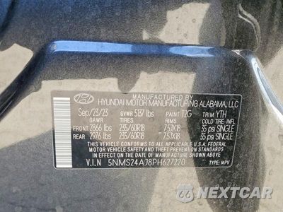 Zdjęcie 14 z 14 samochodu: 2023 HYUNDAI SANTA FE SEL VIN:5NMS24AJ8PH627220 - miniatura