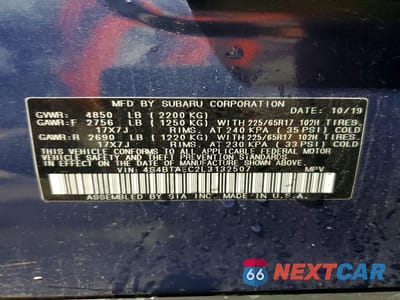Zdjęcie 13 z 13 samochodu: 2020 SUBARU OUTBACK PREMIUM VIN:4S4BTAEC2L3132507 - miniatura