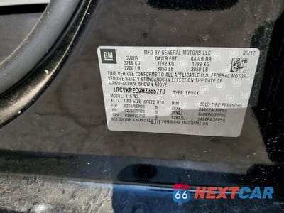 Zdjęcie 12 z 12 samochodu: 2017 CHEVROLET SILVERADO K1500 CUSTOM VIN:1GCVKPEC9HZ355770 - miniatura