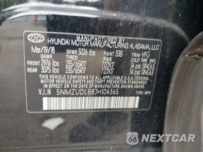 Zdjęcie 12 z 12 samochodu: 2018 HYUNDAI SANTA FE SPORT 2.4L VIN:5NMZUDLB8JH104365 - miniatura