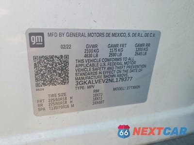 Zdjęcie 13 z 13 samochodu: 2022 GMC TERRAIN SLT VIN:3GKALVEV2NL179377 - miniatura