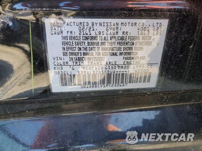 Zdjęcie 12 z 12 samochodu: 2021 NISSAN SENTRA SV VIN:3N1AB8CV1MY250687 - miniatura