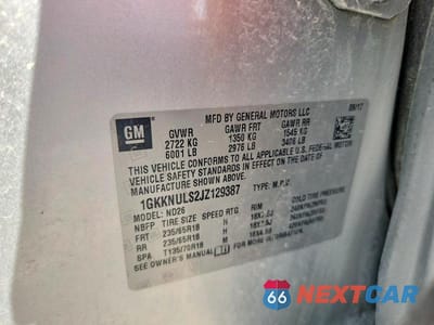 Zdjęcie 13 z 13 samochodu: 2018 GMC ACADIA SLT-1 VIN:1GKKNULS2JZ129387 - miniatura