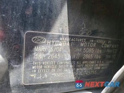 Zdjęcie 13 z 13 samochodu: 2004 HYUNDAI SANTA FE GLS VIN:KM8SC13D84U745755 - miniatura