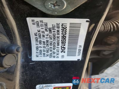 Zdjęcie 12 z 12 samochodu: 2008 HONDA CIVIC LX VIN:2HGFA16598H335671 - miniatura