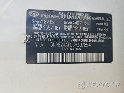 Zdjęcie 13 z 13 samochodu: 2016 HYUNDAI SONATA SE VIN:5NPE24AF0GH307854 - miniatura