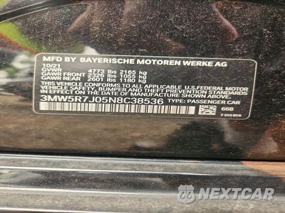 Zdjęcie 12 z 12 samochodu: 2022 BMW 330XI VIN:3MW5R7J05N8C38536 - miniatura