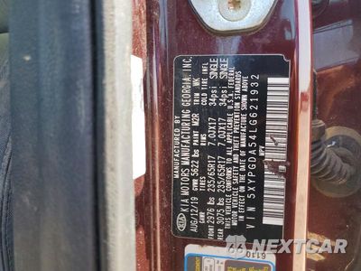 Zdjęcie 13 z 13 samochodu: 2020 KIA SORENTO S VIN:5XYPGDA54LG621932 - miniatura